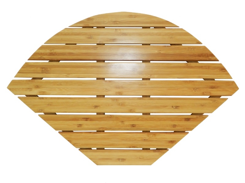 Top-tier Fan-shaped Bamboo Bath Mat - Eco-friendly Bathroom Essential